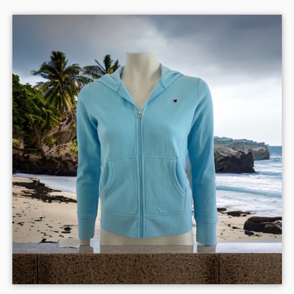 - NWOT- BABY BLUE CHAMPION HOODIE
CHAMPION LOGO Sz Girls Xl​​​​ ☀️​ - Picture 2 of 8
